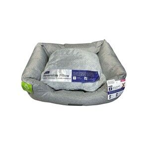 BLACK+DECKER Pet Bed Dog Grey Ultra Tough With Pillow